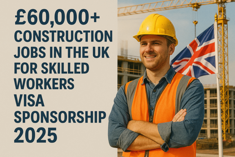 £60,000+ Construction Jobs in the UK for Skilled Workers – Visa Sponsorship 2025