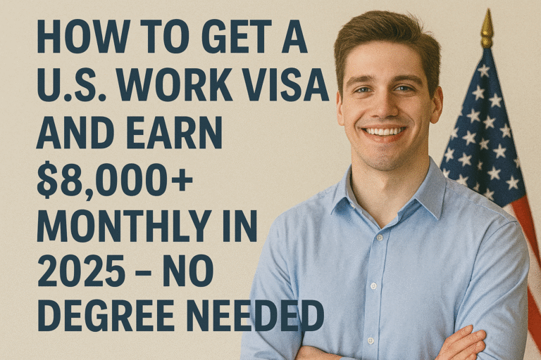 How to Get a U.S. Work Visa and Earn $8,000 Monthly in 2025 – No Degree Needed